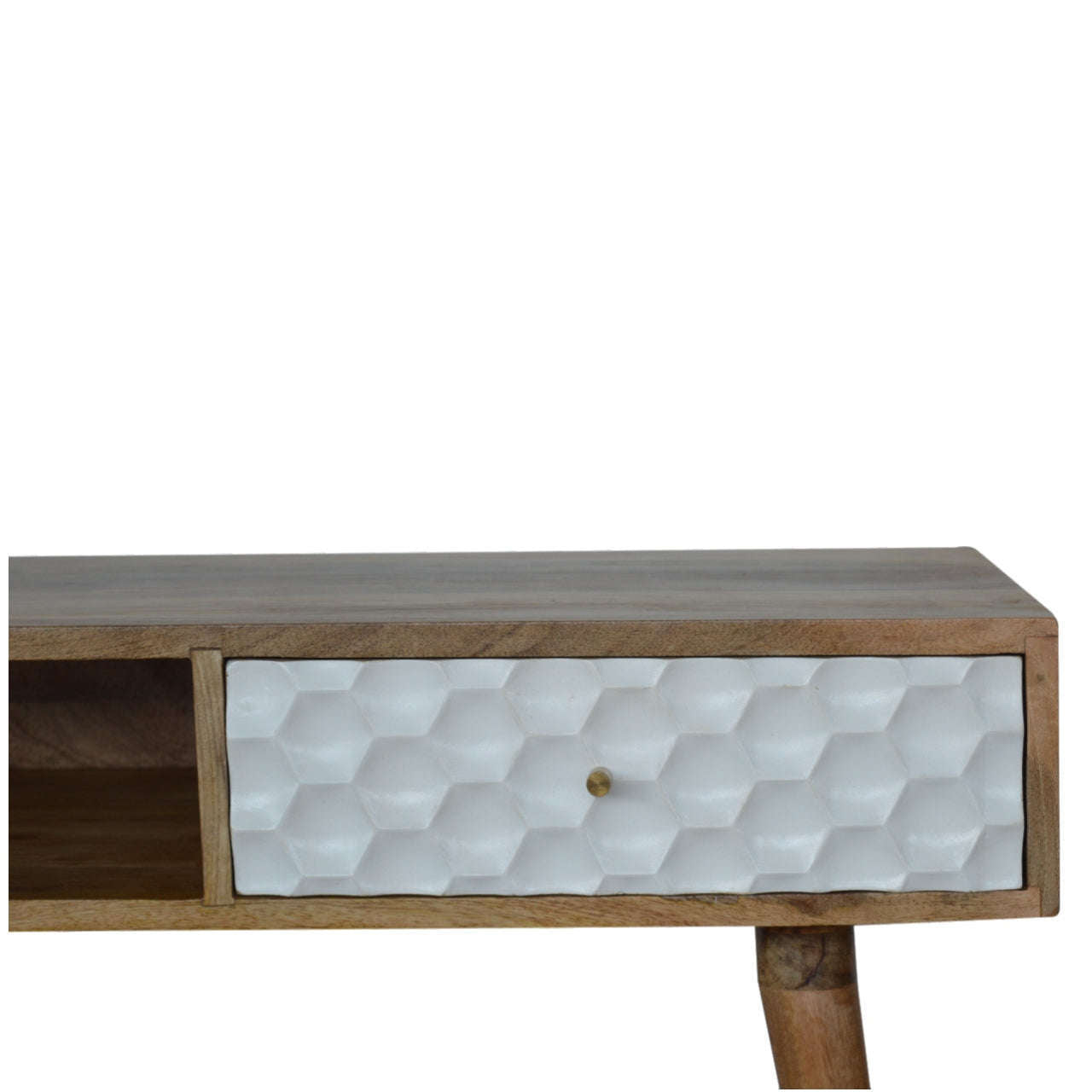 Ashpinoke:Honeycomb Carved Writing Desk-Desks-Artisan
