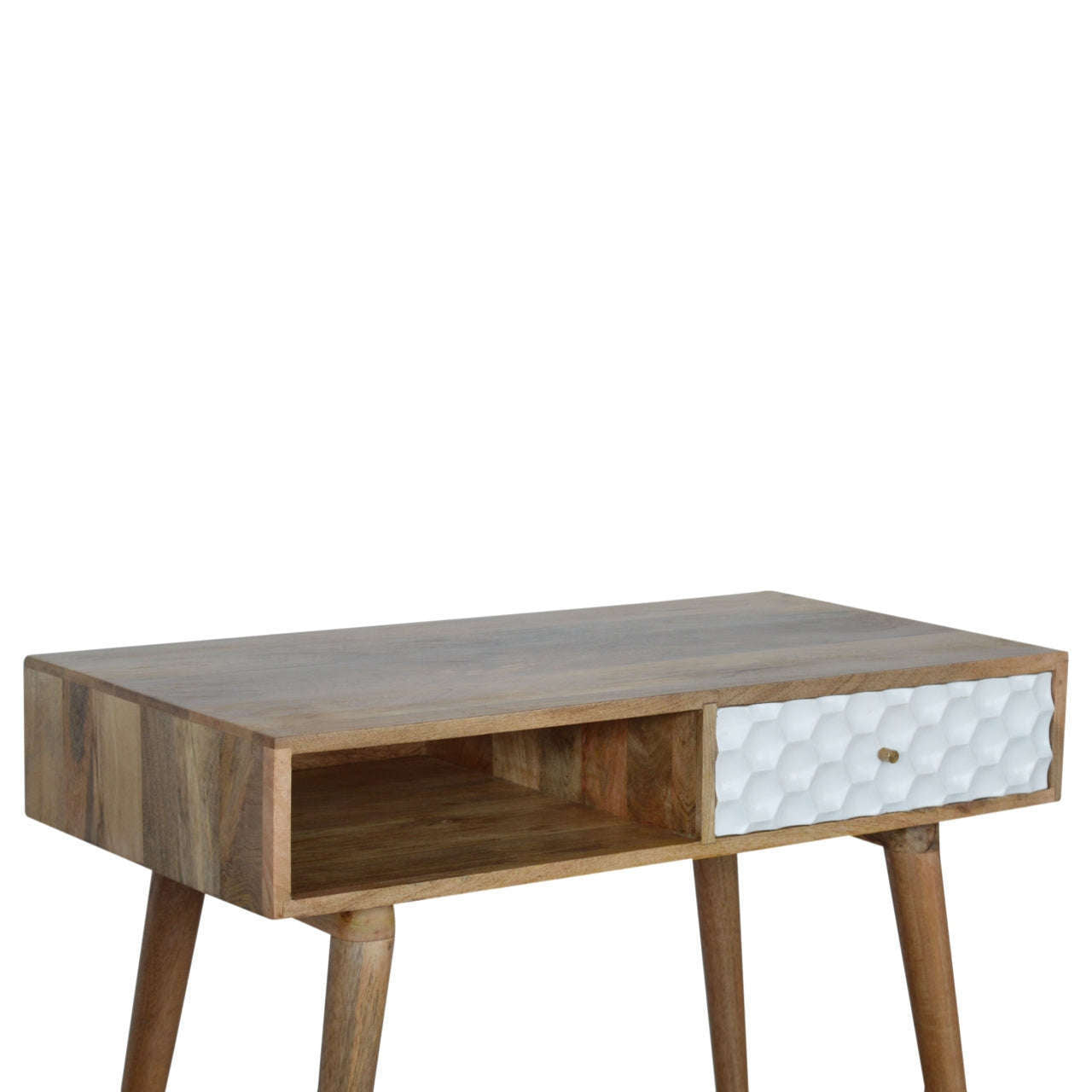 Ashpinoke:Honeycomb Carved Writing Desk-Desks-Artisan