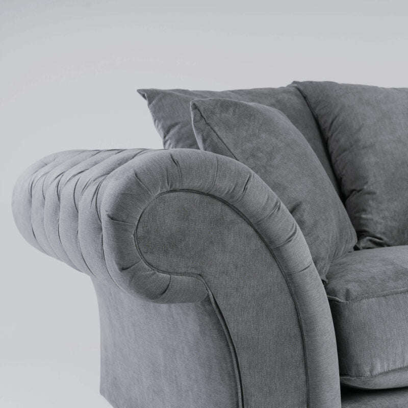 Ashpinoke:Huntley Fabric Sofa 1S Grey-Premium Sofas-Heartlands Furniture