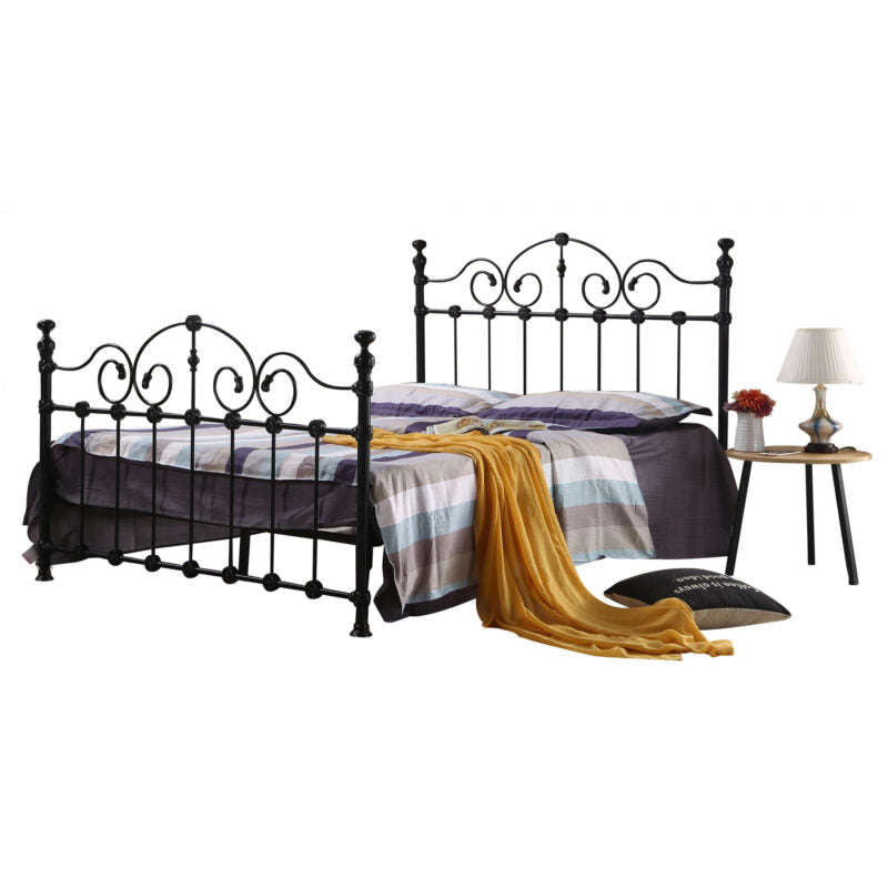 Ashpinoke:Inglewood Double Bed Black-Double Beds-Heartlands Furniture