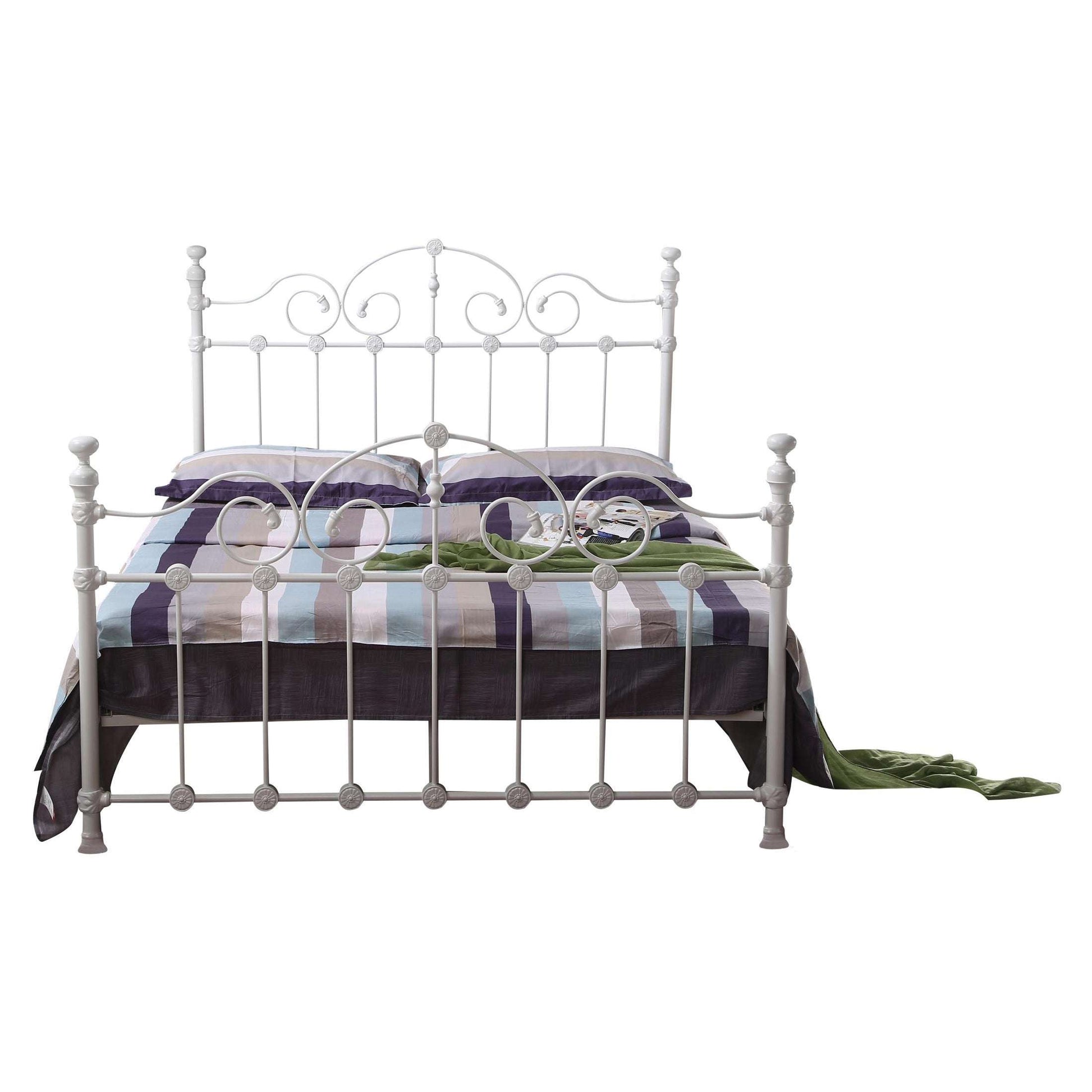 Ashpinoke:Inglewood Double Bed White-Double Beds-Heartlands Furniture