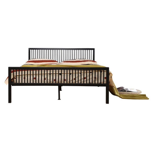 Ashpinoke:Karachi Double Bed Black-Double Beds-Heartlands Furniture