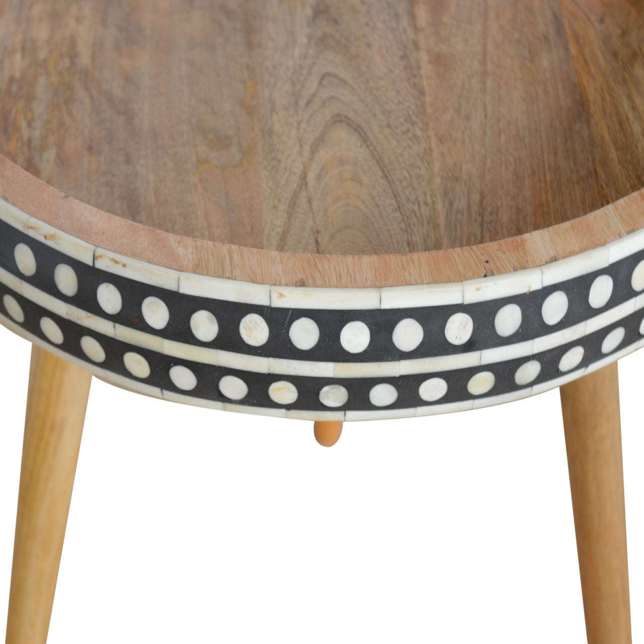 Ashpinoke:Large Patterned Nordic Style End Table-End Tables-Artisan