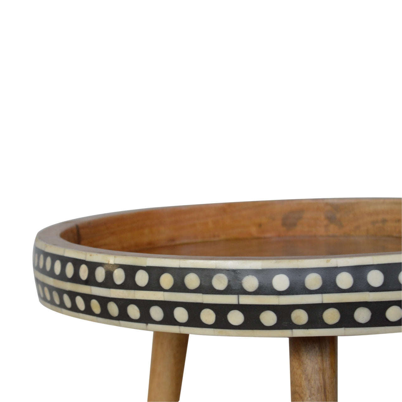 Ashpinoke:Large Patterned Nordic Style End Table-End Tables-Artisan