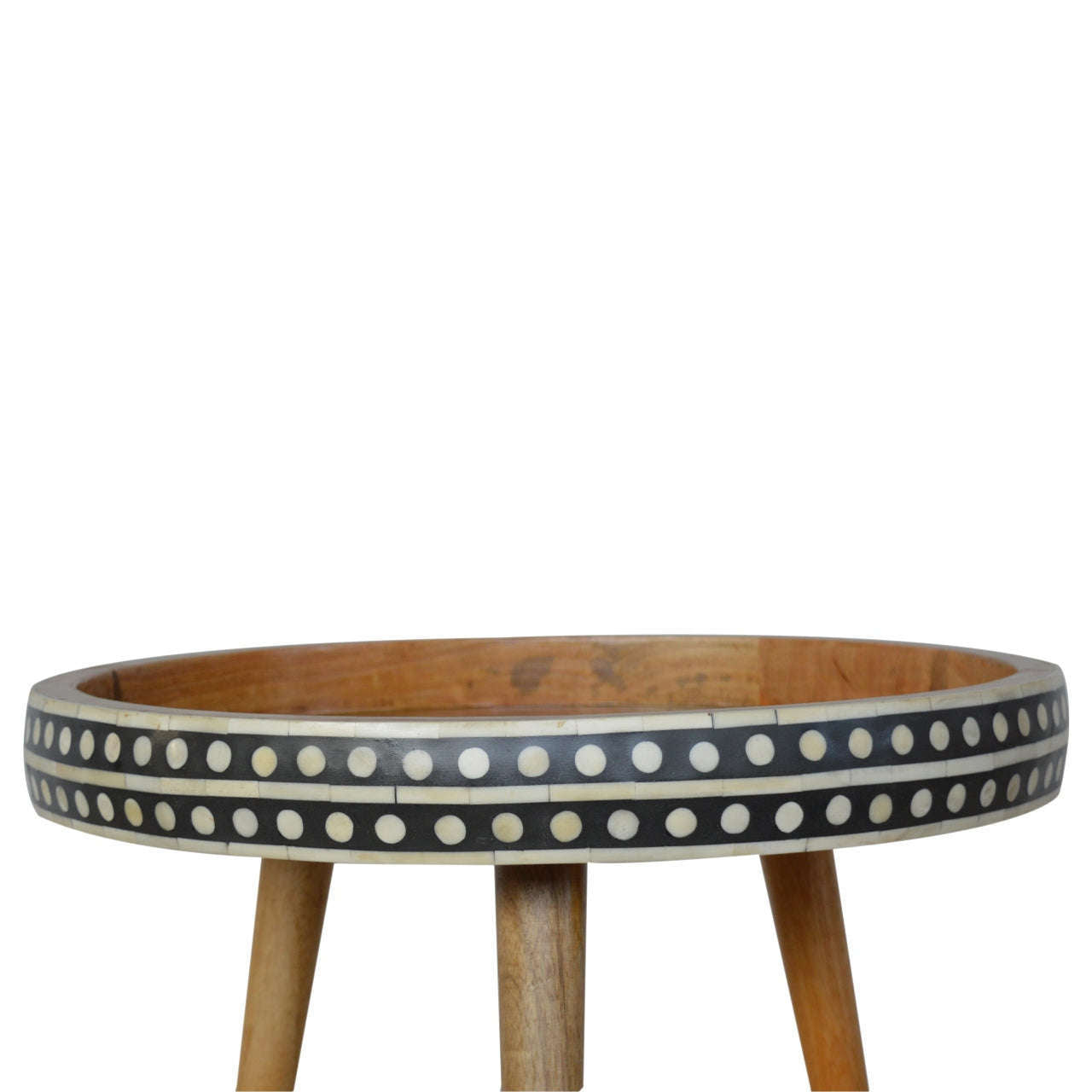 Ashpinoke:Large Patterned Nordic Style End Table-End Tables-Artisan