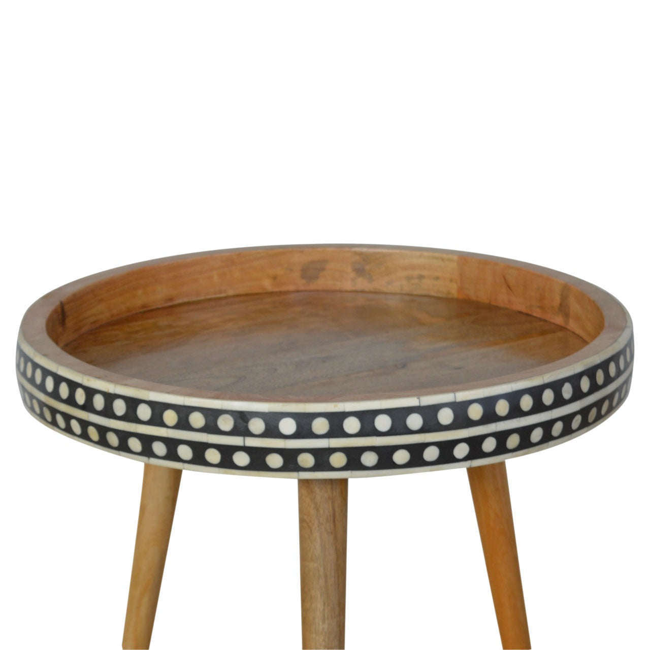 Ashpinoke:Large Patterned Nordic Style End Table-End Tables-Artisan