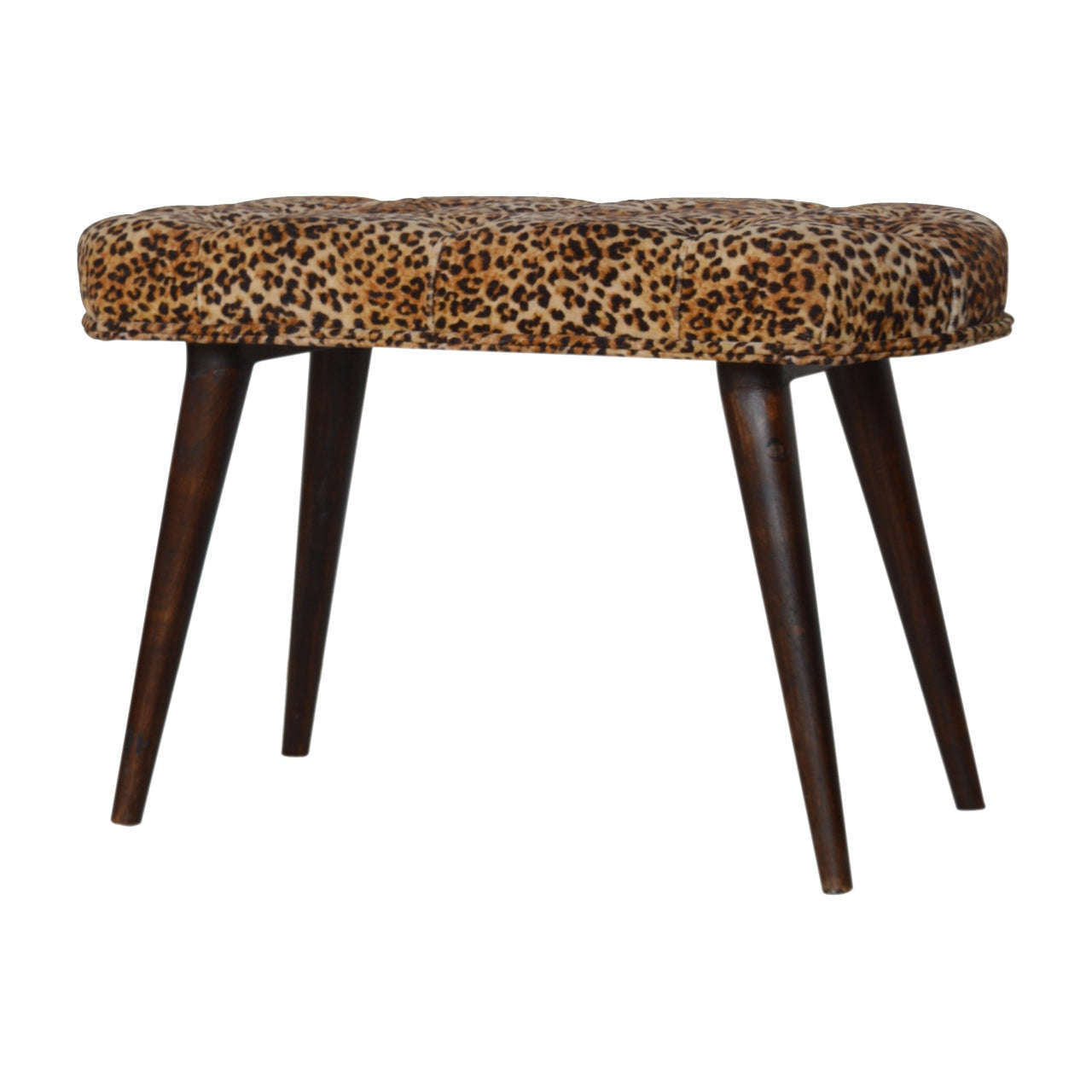 Ashpinoke:Leopard Print Deep Button Bench-Benches-Artisan