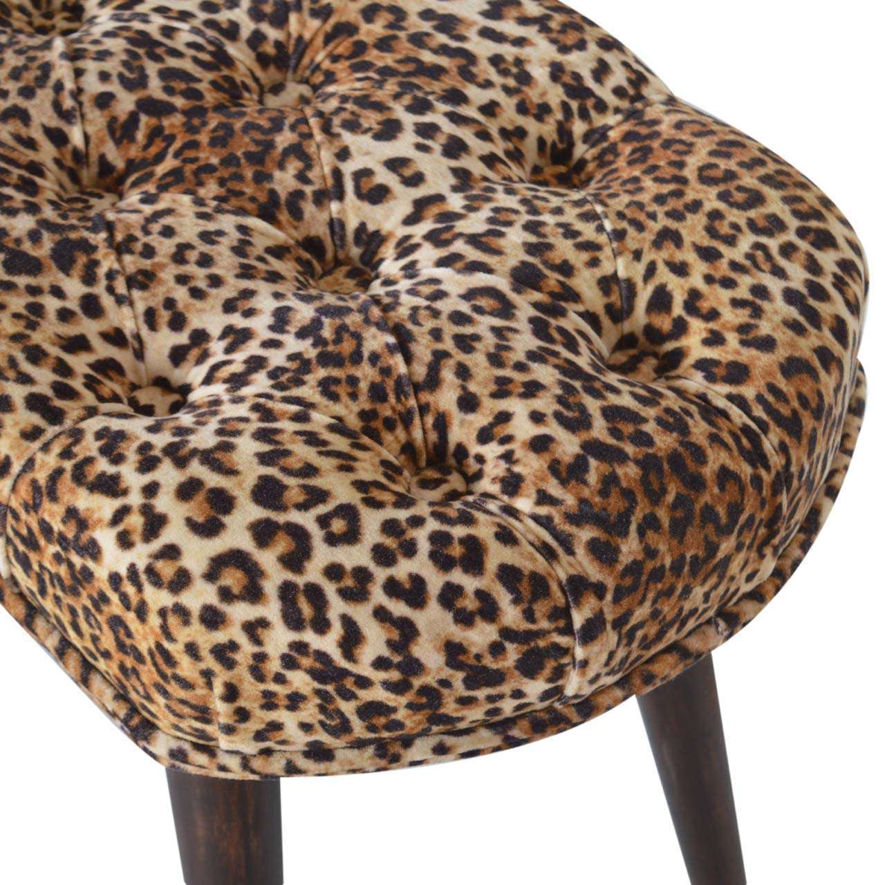 Ashpinoke:Leopard Print Deep Button Bench-Benches-Artisan