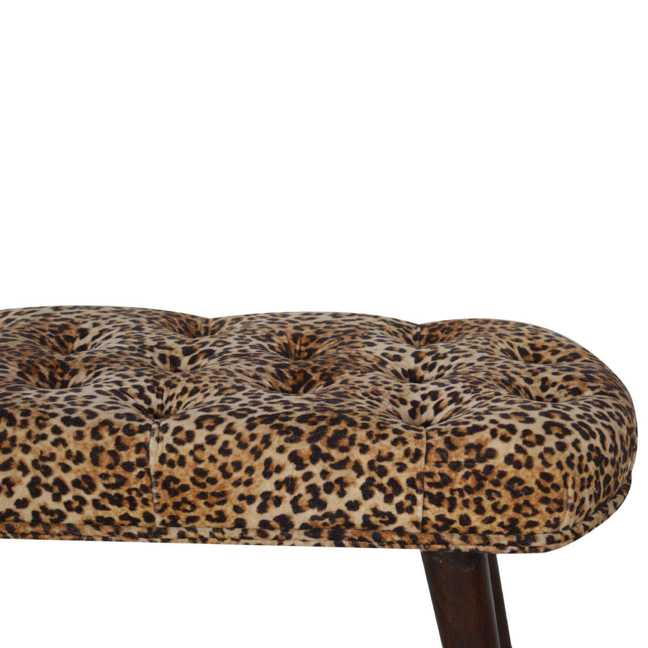 Ashpinoke:Leopard Print Deep Button Bench-Benches-Artisan