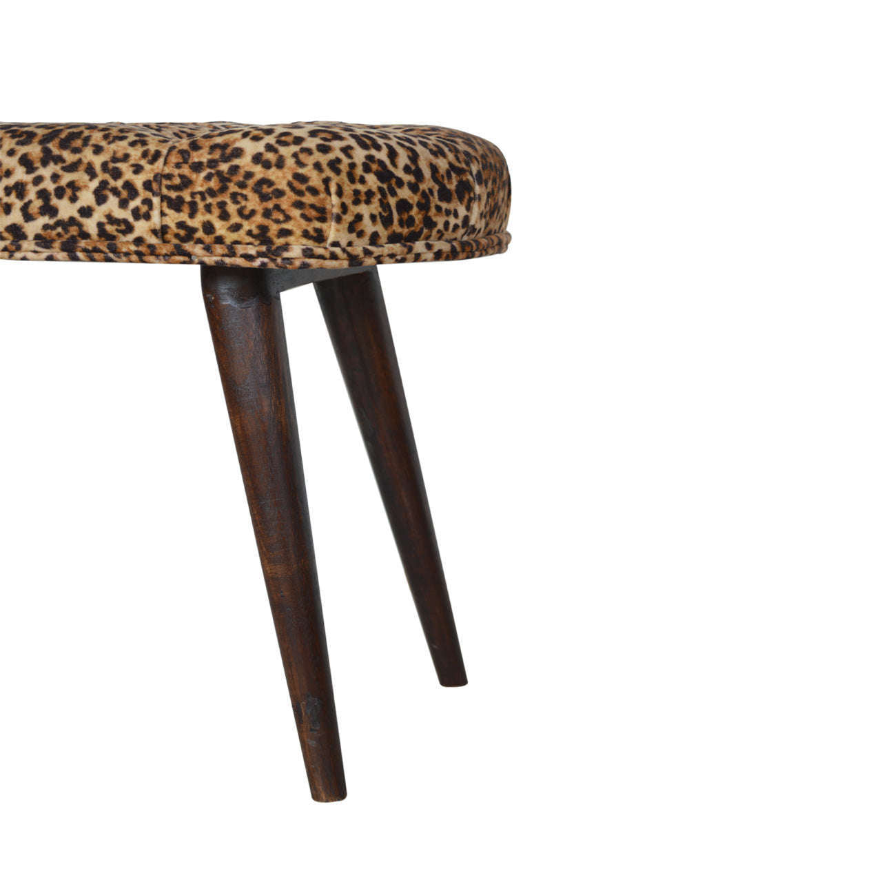 Ashpinoke:Leopard Print Deep Button Bench-Benches-Artisan