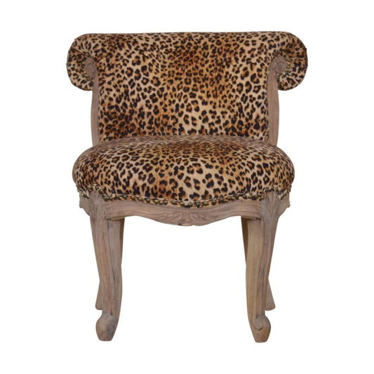 Ashpinoke:Leopard Print Studded Chair-Chairs-Artisan