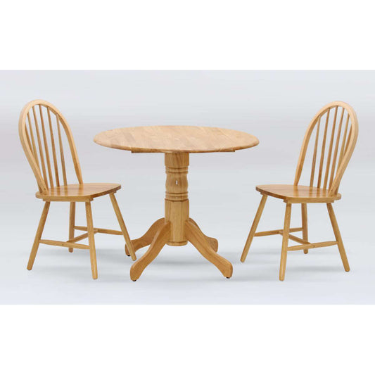 Ashpinoke:Madison Drop Leaf Dining Set with 2 Chairs Natural-Dining Sets-Heartlands Furniture