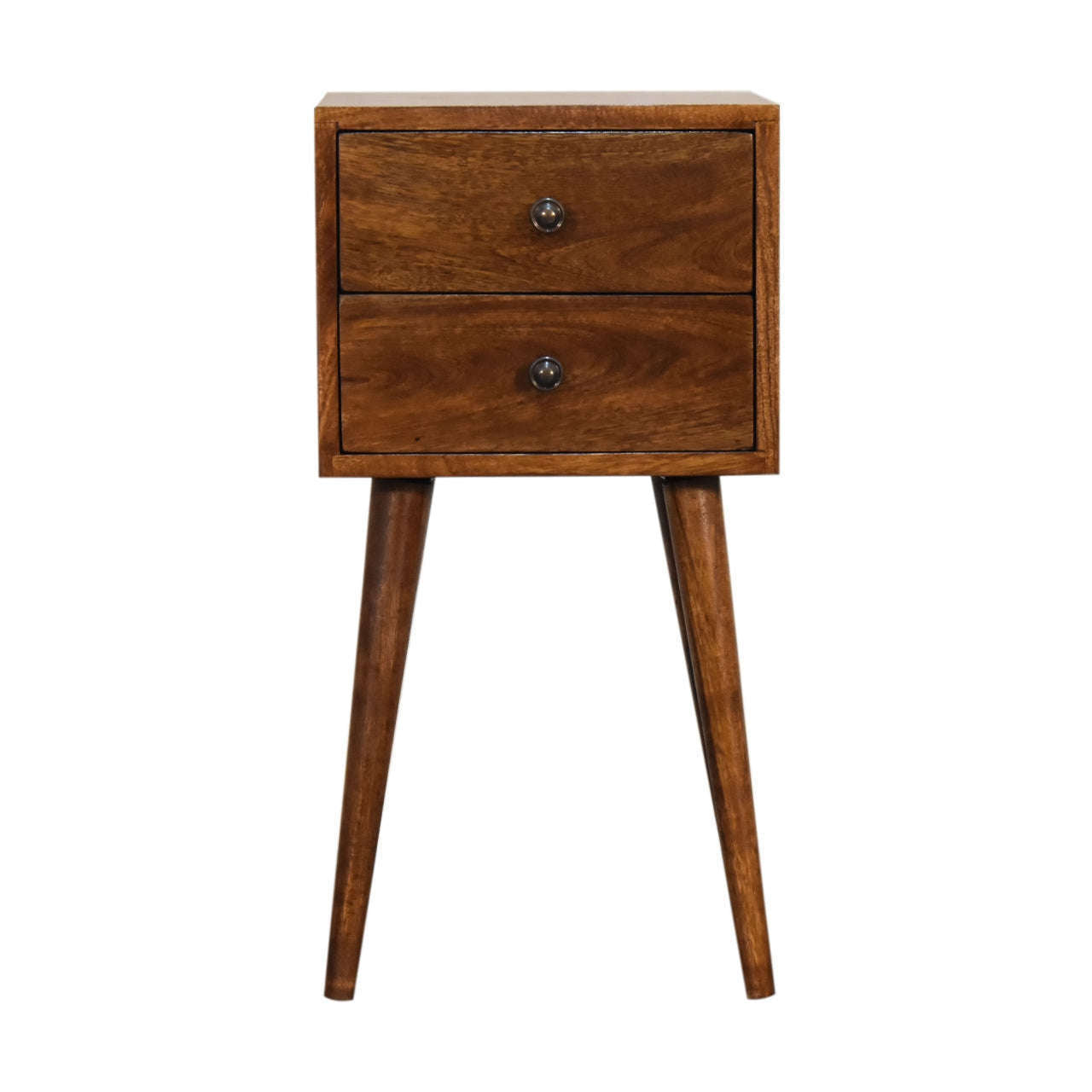 Ashpinoke:Mini 2 Drawer Chestnut Bedside-Bedsides-Artisan