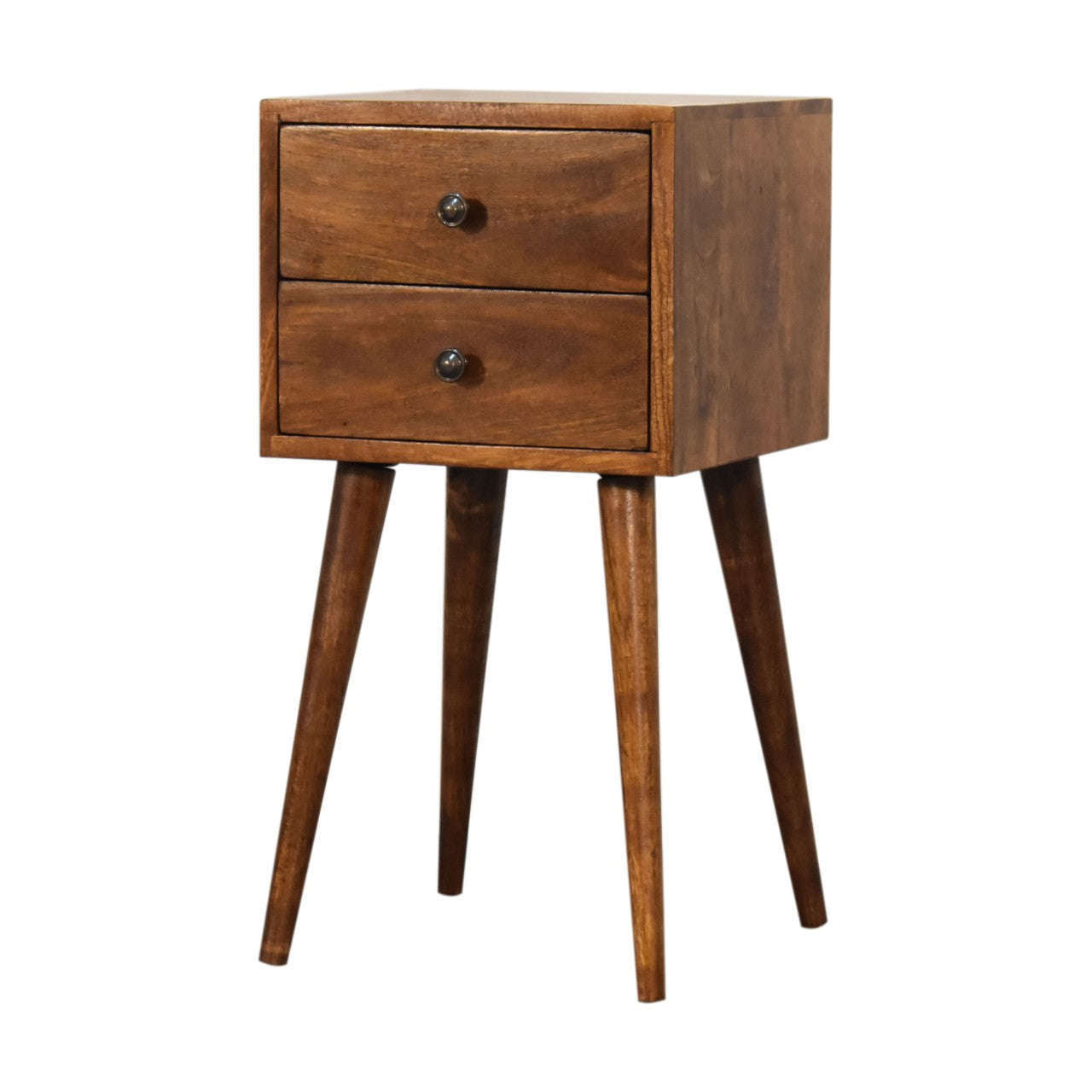 Ashpinoke:Mini 2 Drawer Chestnut Bedside-Bedsides-Artisan