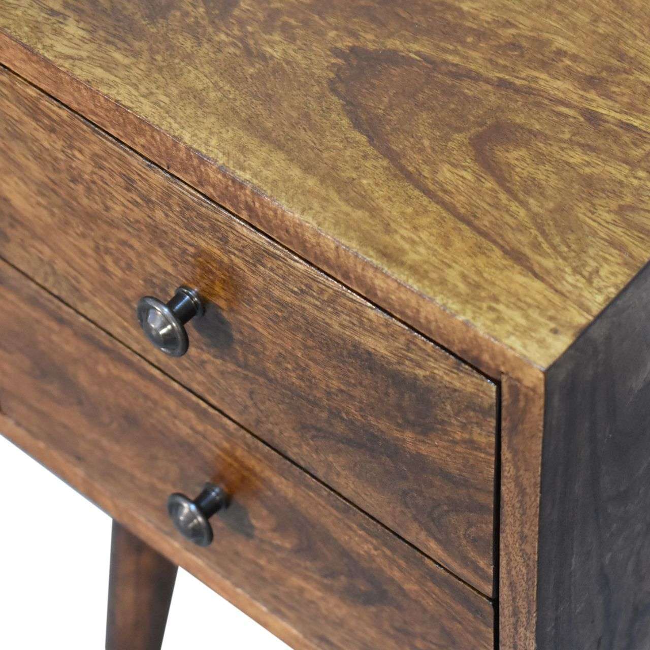 Ashpinoke:Mini 2 Drawer Chestnut Bedside-Bedsides-Artisan