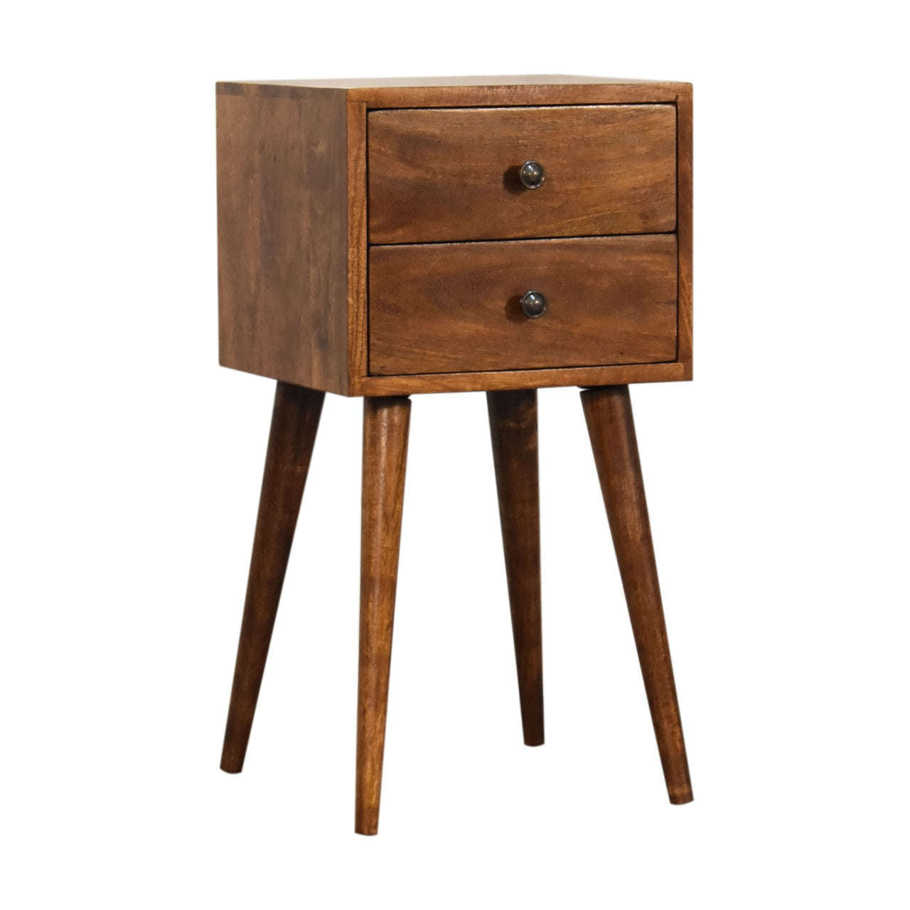 Ashpinoke:Mini 2 Drawer Chestnut Bedside-Bedsides-Artisan