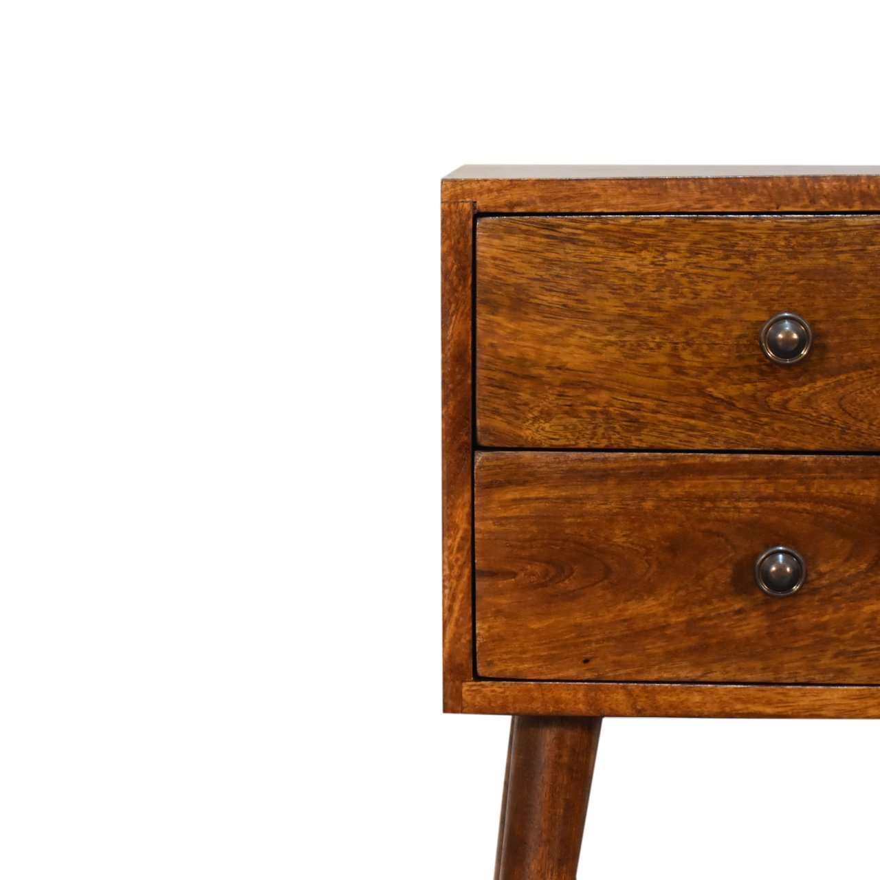 Ashpinoke:Mini 2 Drawer Chestnut Bedside-Bedsides-Artisan