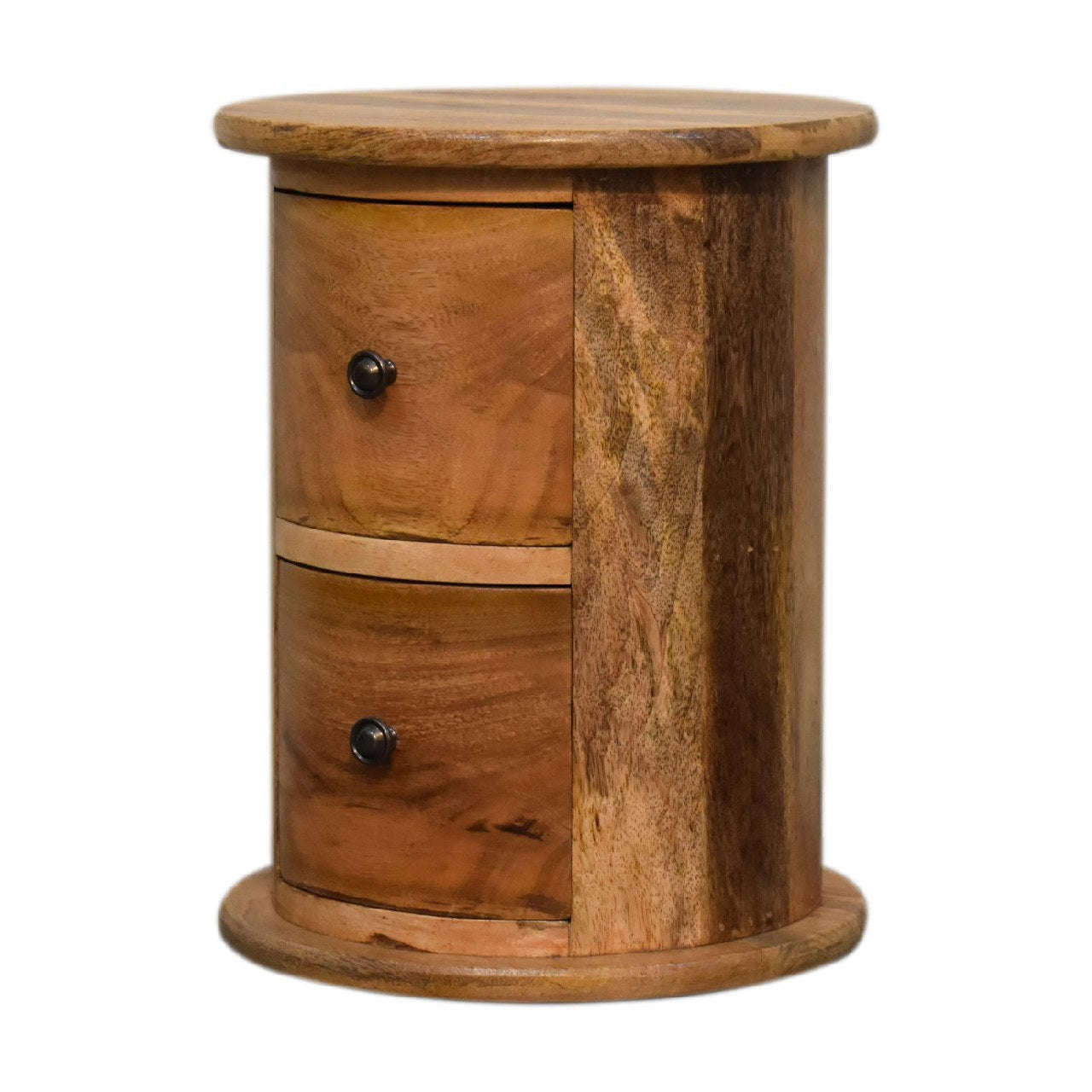 Ashpinoke:Mini 2 Drawer Drum Chest-Chests and Drawers-Artisan