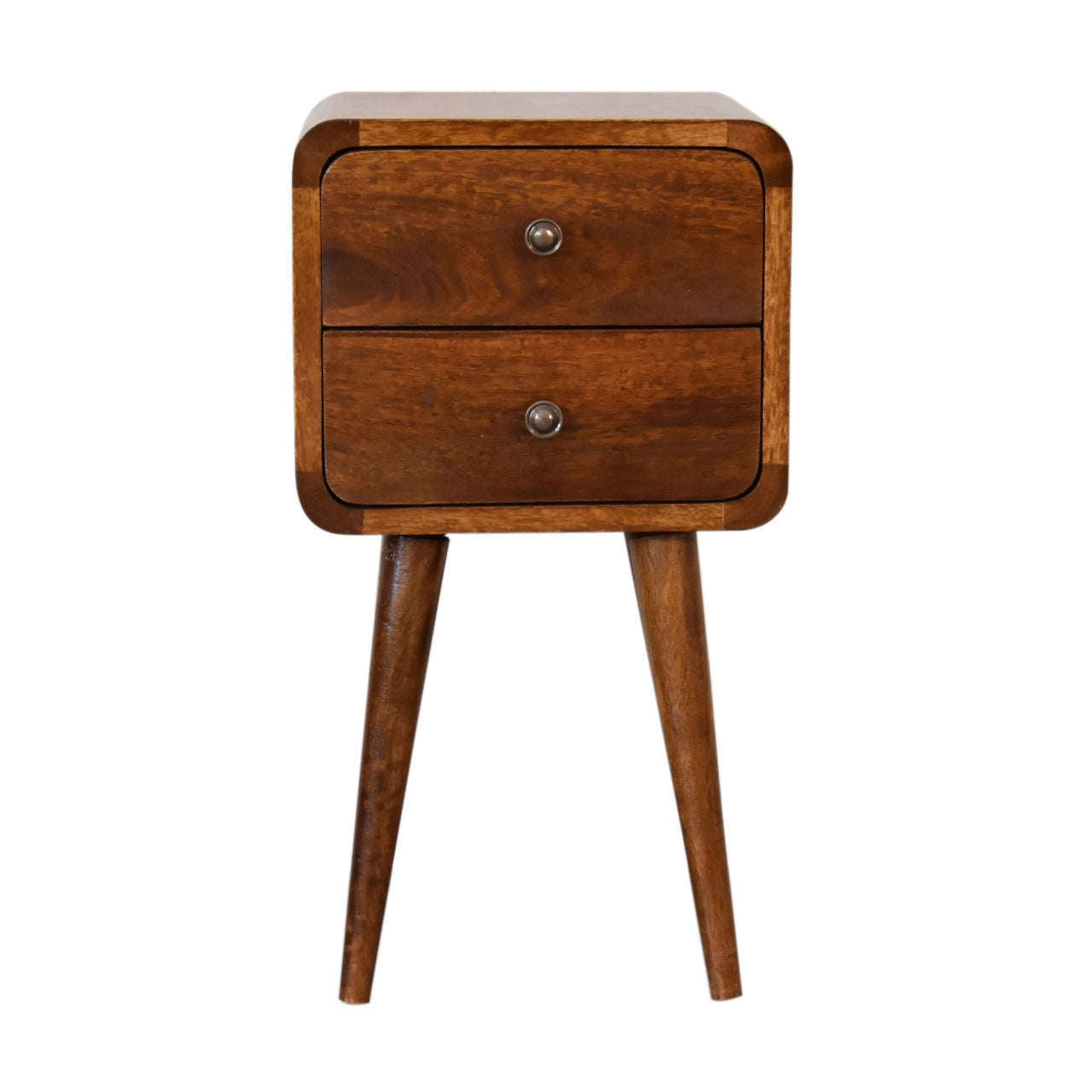 Ashpinoke:Mini Chestnut Curved Bedside-Bedsides-Artisan