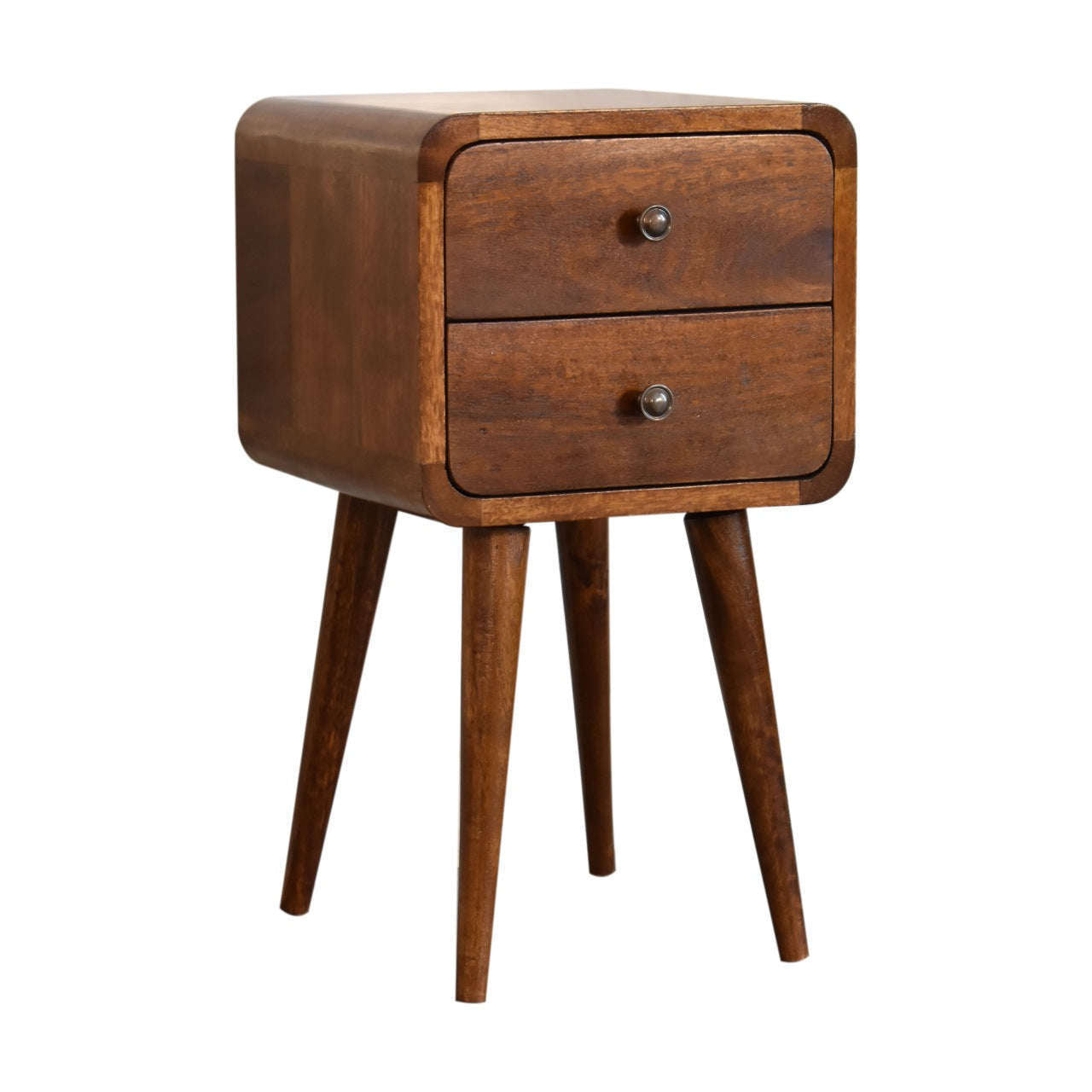 Ashpinoke:Mini Chestnut Curved Bedside-Bedsides-Artisan