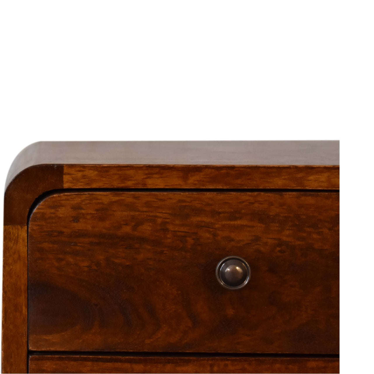 Ashpinoke:Mini Chestnut Curved Bedside-Bedsides-Artisan