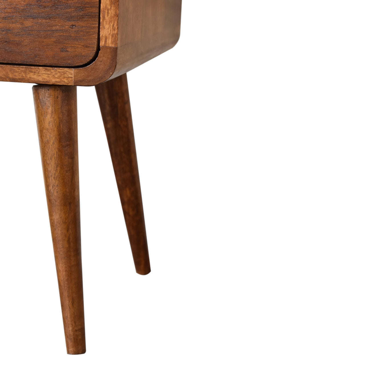 Ashpinoke:Mini Chestnut Curved Bedside-Bedsides-Artisan