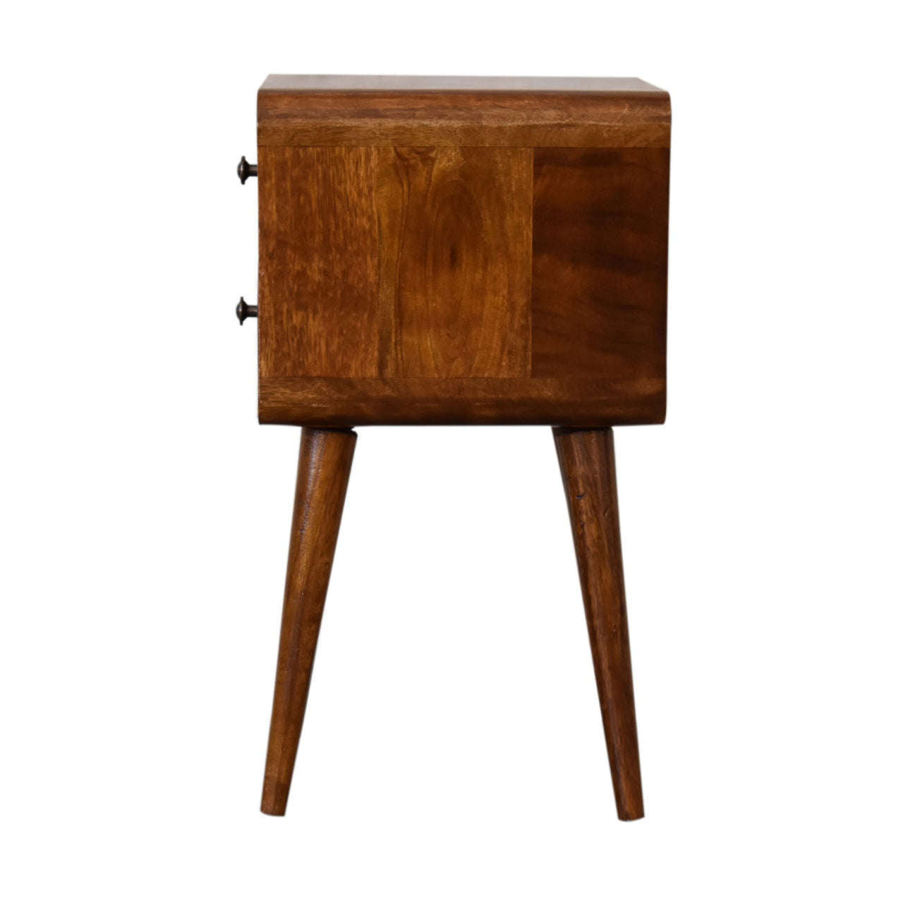 Ashpinoke:Mini Chestnut Curved Bedside-Bedsides-Artisan