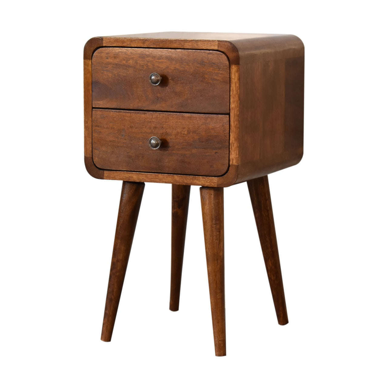 Ashpinoke:Mini Chestnut Curved Bedside-Bedsides-Artisan