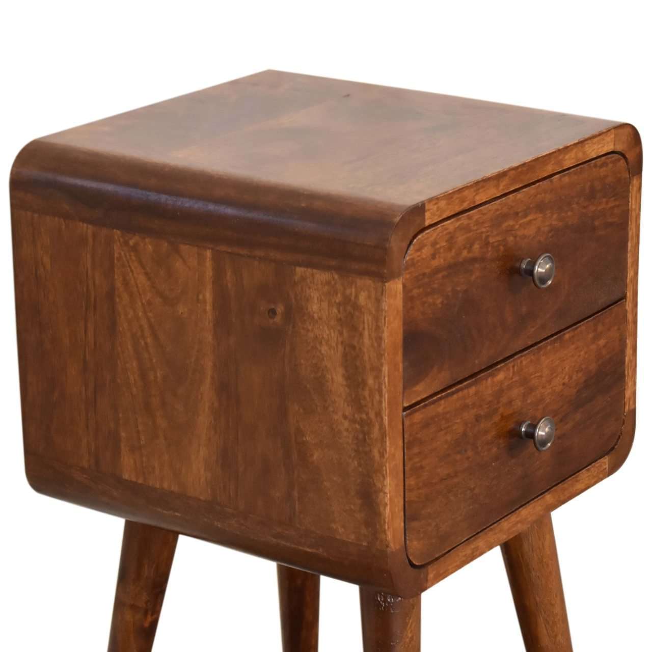 Ashpinoke:Mini Chestnut Curved Bedside-Bedsides-Artisan