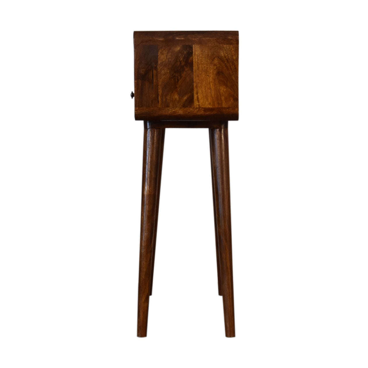 Ashpinoke:Mini Chestnut Curved Console Table-Console and Hall Tables-Artisan