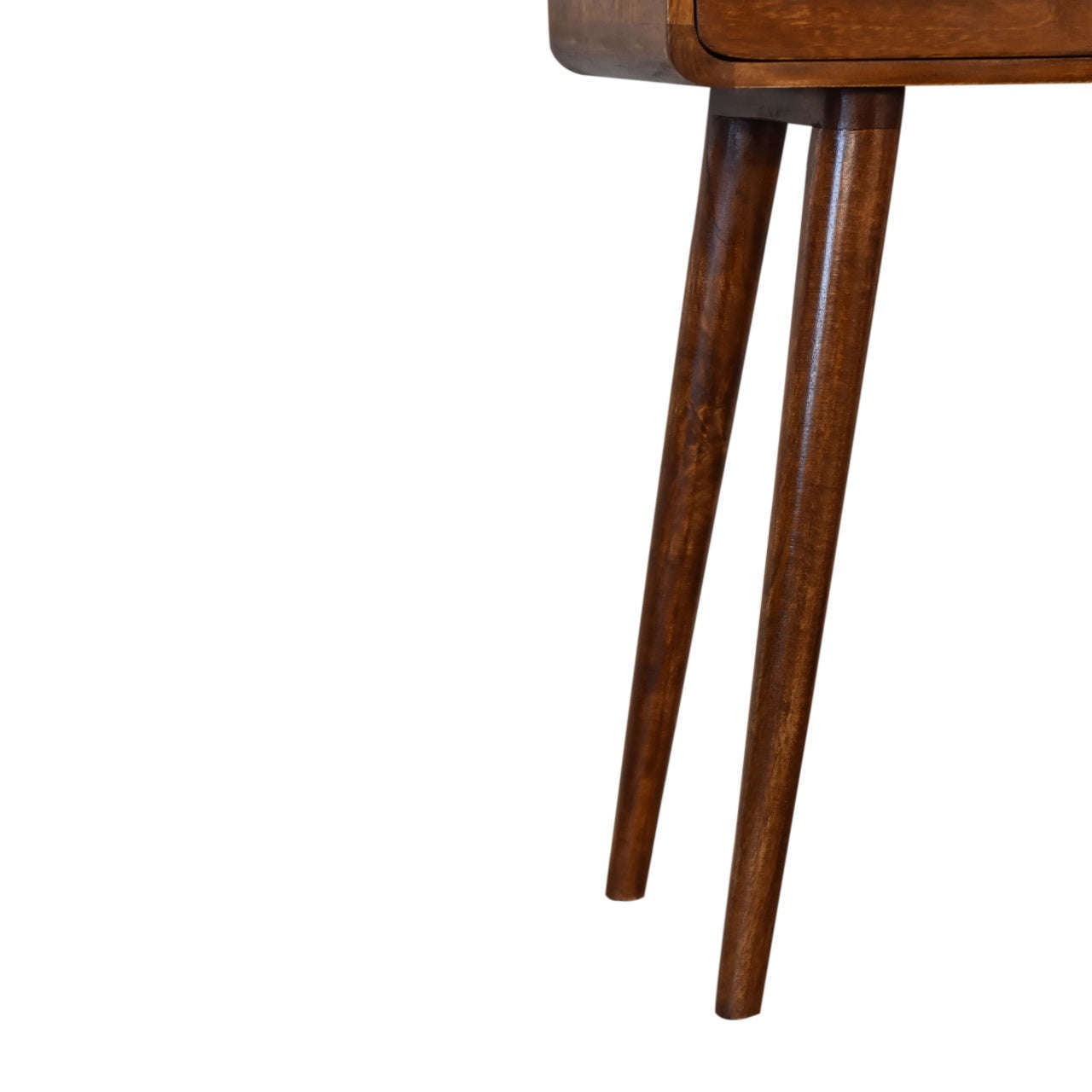 Ashpinoke:Mini Chestnut Curved Console Table-Console and Hall Tables-Artisan