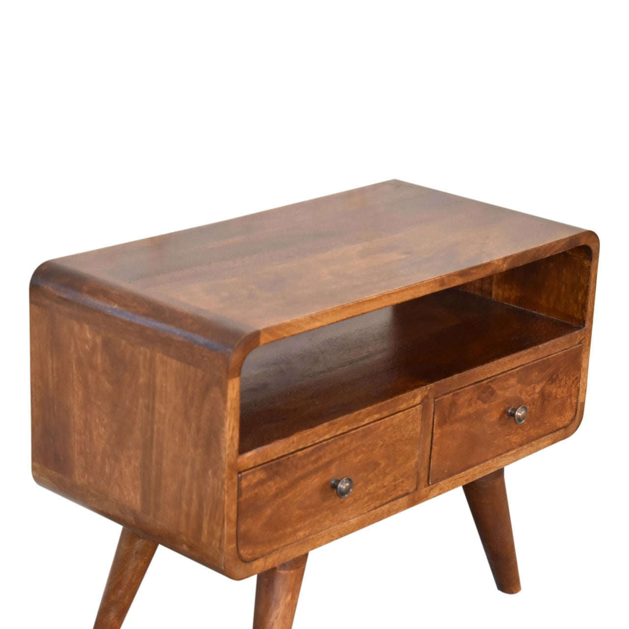 Ashpinoke:Mini Chestnut Curved Media Unit-Media Units-Artisan