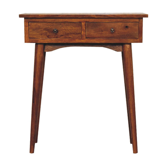Ashpinoke:Mini Chestnut Hallway Console Table-Console and Hall Tables-Artisan