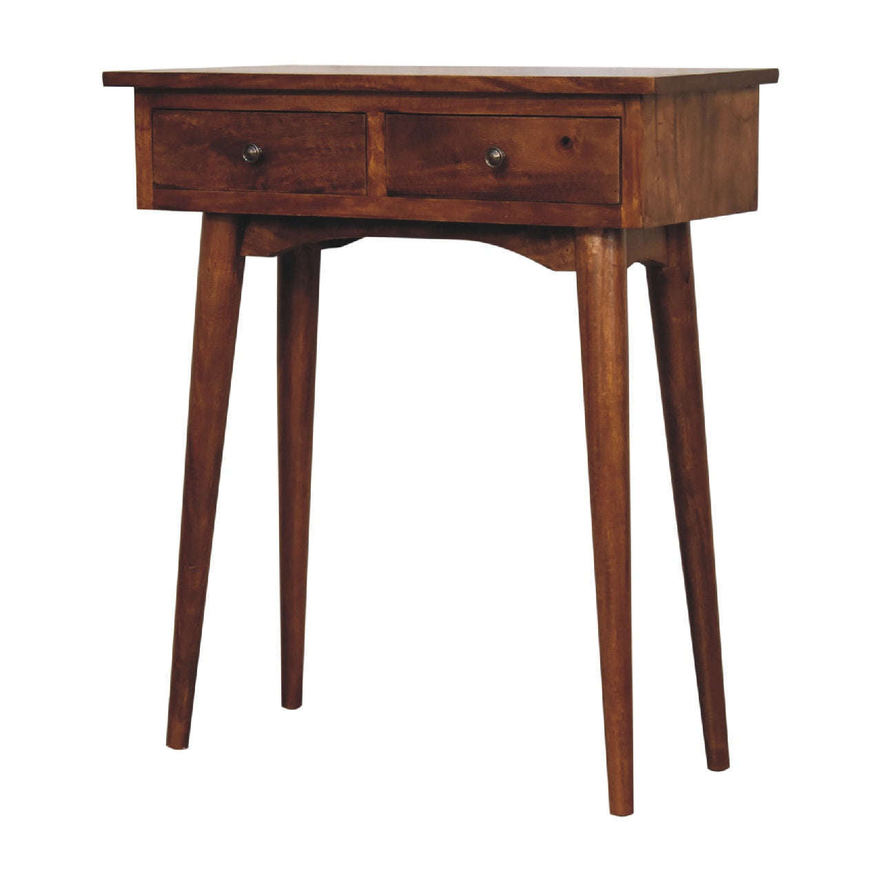 Ashpinoke:Mini Chestnut Hallway Console Table-Console and Hall Tables-Artisan