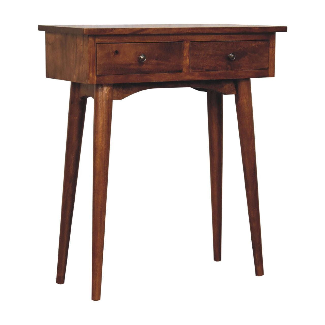 Ashpinoke:Mini Chestnut Hallway Console Table-Console and Hall Tables-Artisan