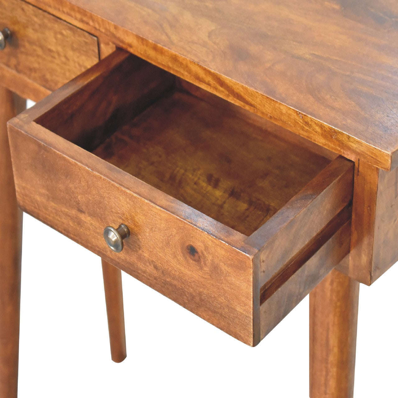 Ashpinoke:Mini Chestnut Hallway Console Table-Console and Hall Tables-Artisan