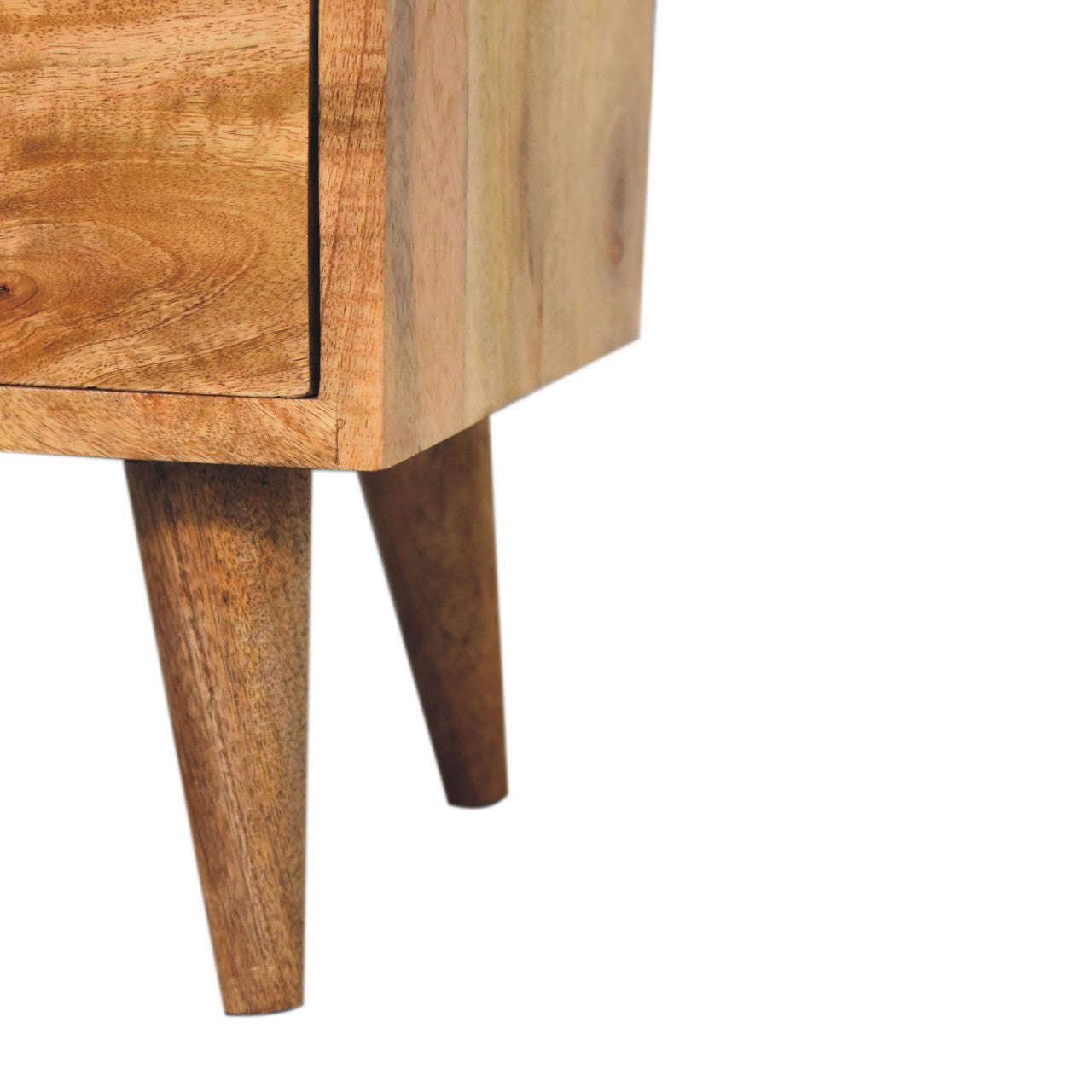 Ashpinoke:Mini Classic Oak-ish Bedside with Open Slot-Bedsides-Artisan