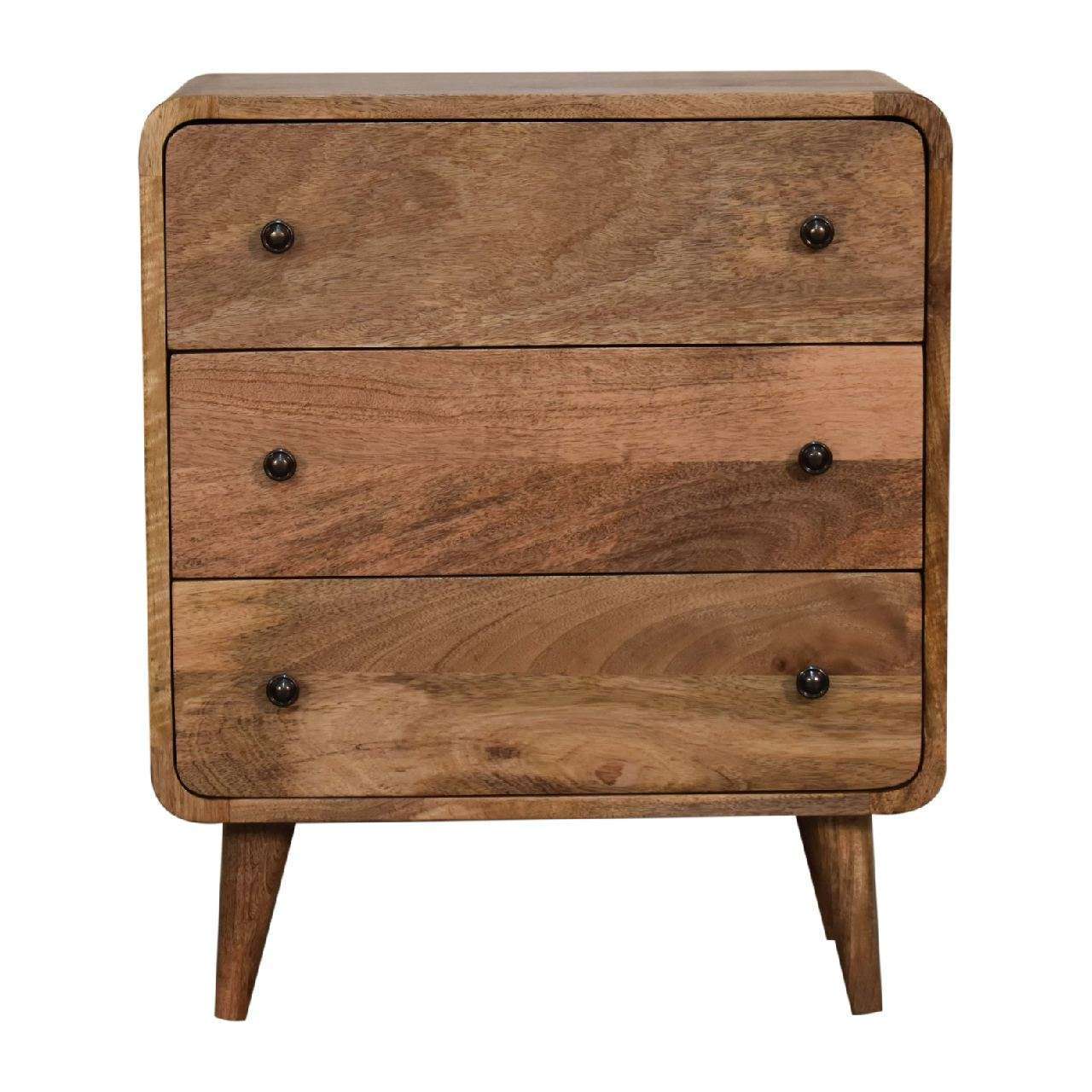 Ashpinoke:Mini Curved Oak-ish Chest-Chests and Drawers-Artisan