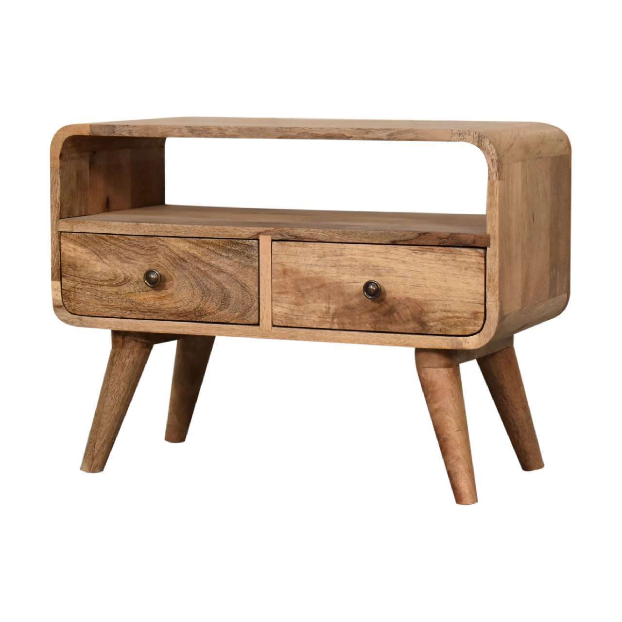 Ashpinoke:Mini Curved Oak-ish Media Unit-Media Units-Artisan