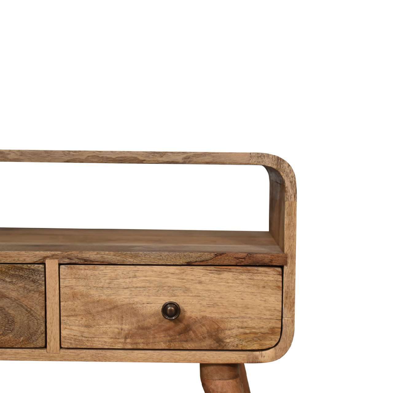 Ashpinoke:Mini Curved Oak-ish Media Unit-Media Units-Artisan