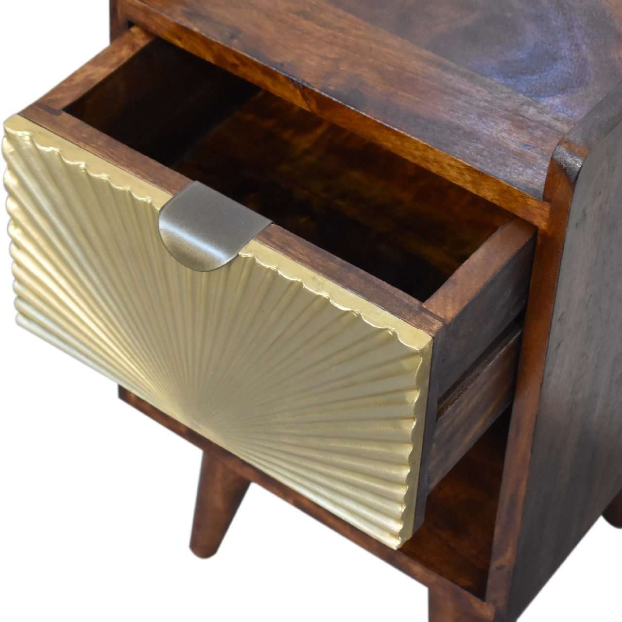 Ashpinoke:Mini Manila Gold 1 Drawer Bedside-Bedsides-Artisan