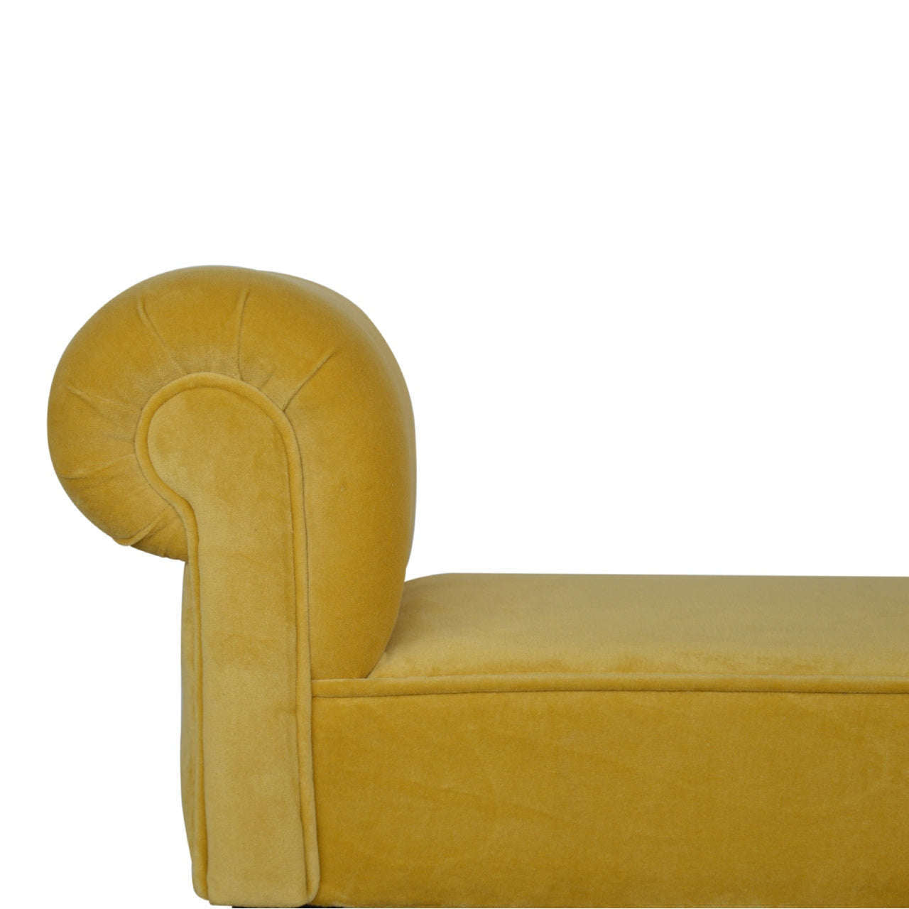 Ashpinoke:Mini Mustard Velvet Bench-Benches-Artisan