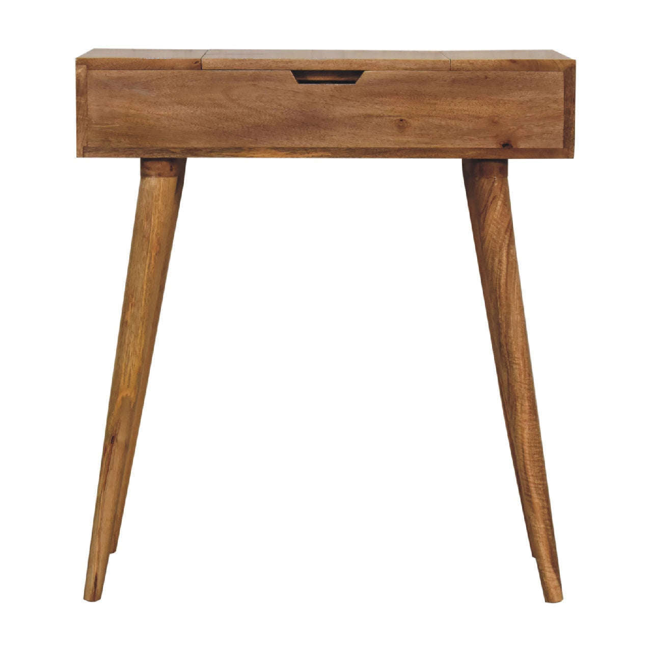 Ashpinoke:Mini Oak-ish Dressing Table with Foldable Mirror-Dressers-Artisan