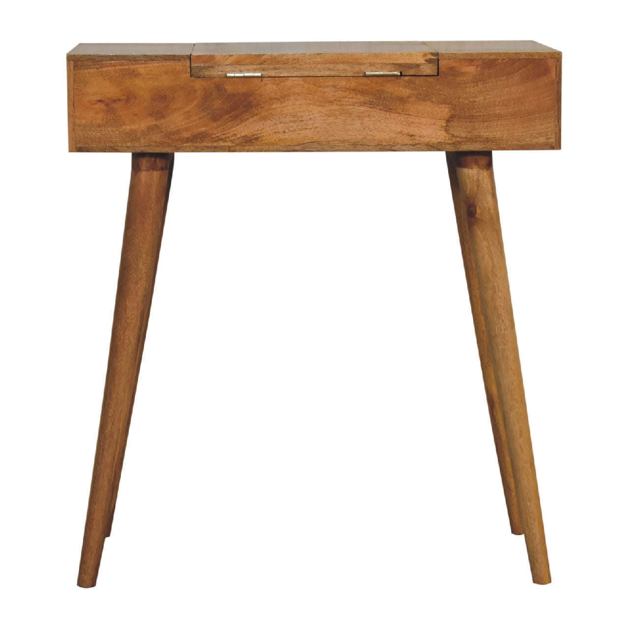 Ashpinoke:Mini Oak-ish Dressing Table with Foldable Mirror-Dressers-Artisan