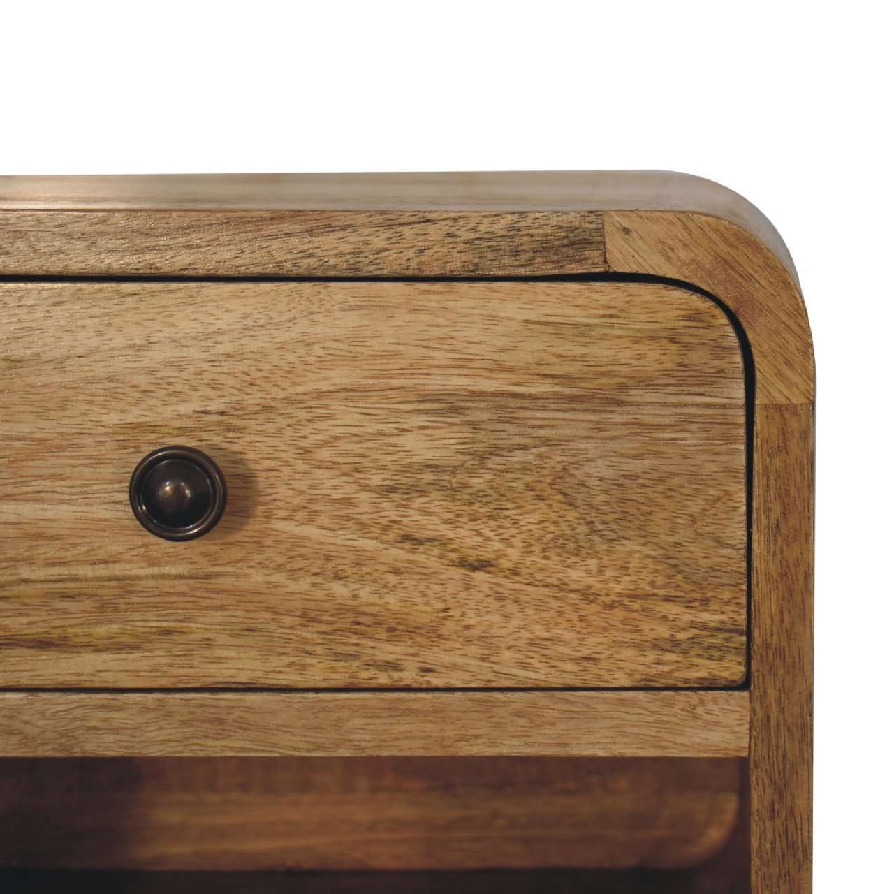 Ashpinoke:Mini Oak-ish Wall Mounted Bedside with Open Slot-Bedsides-Artisan