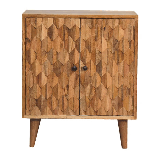 Ashpinoke:Mini Pineapple Carved Cabinet-Cabinets-Artisan