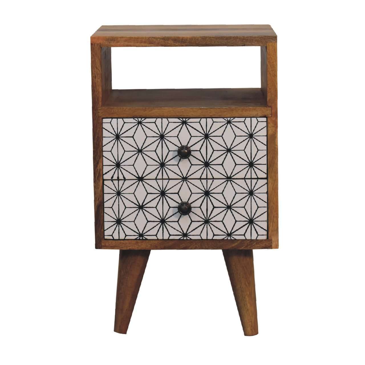 Ashpinoke:Mini Prima Bedside with Open Slot-Bedsides-Artisan