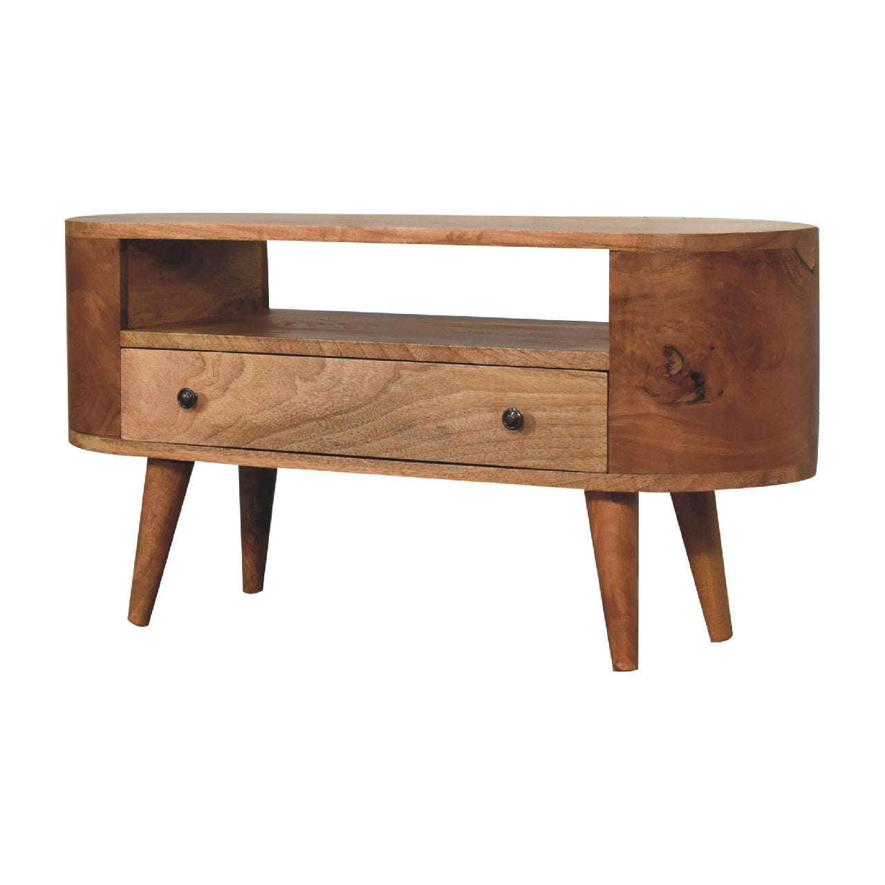 Ashpinoke:Mini Rounded Entertainment Unit-Media Units-Artisan