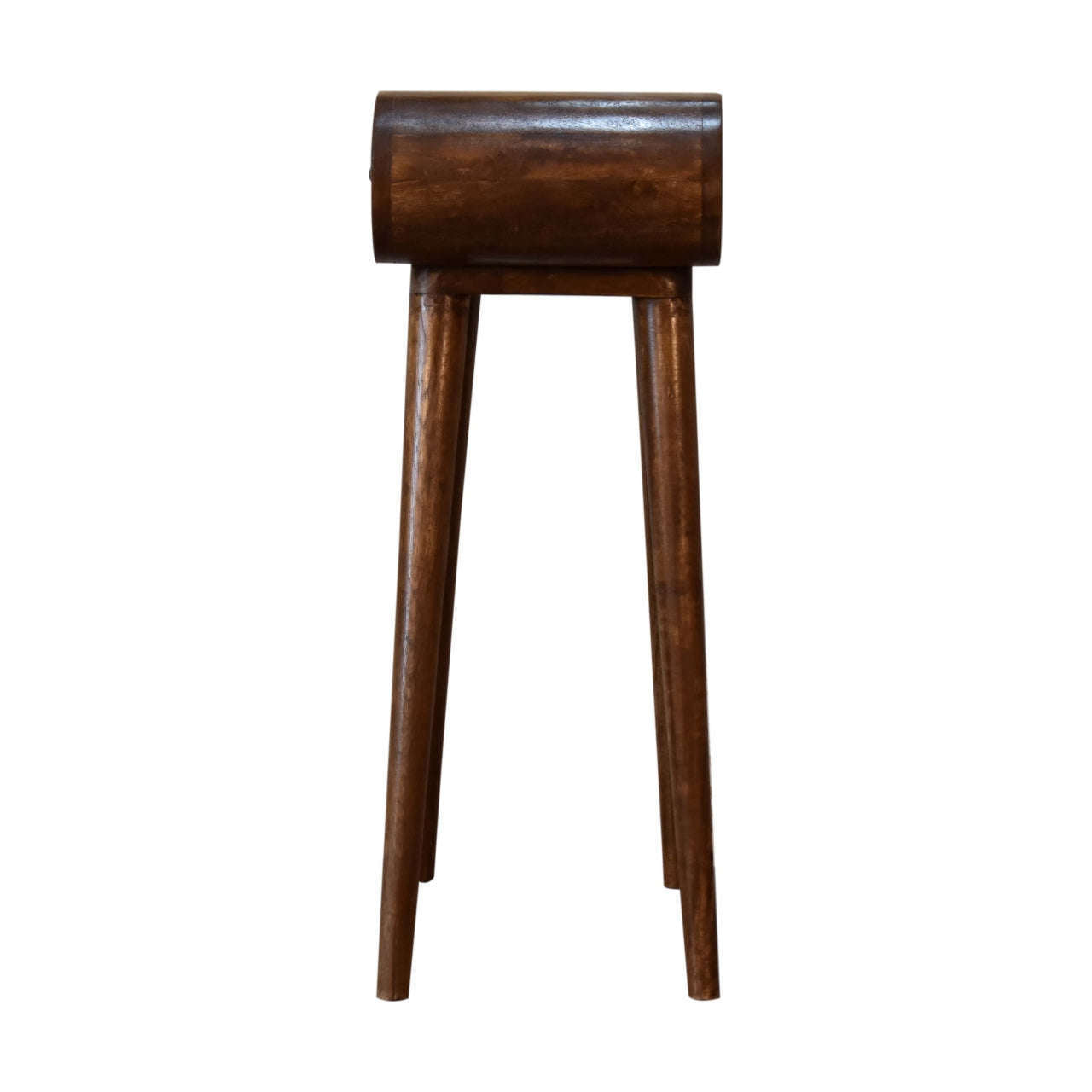 Ashpinoke:Mini Rounded Mini Chestnut Console Table-Console and Hall Tables-Artisan