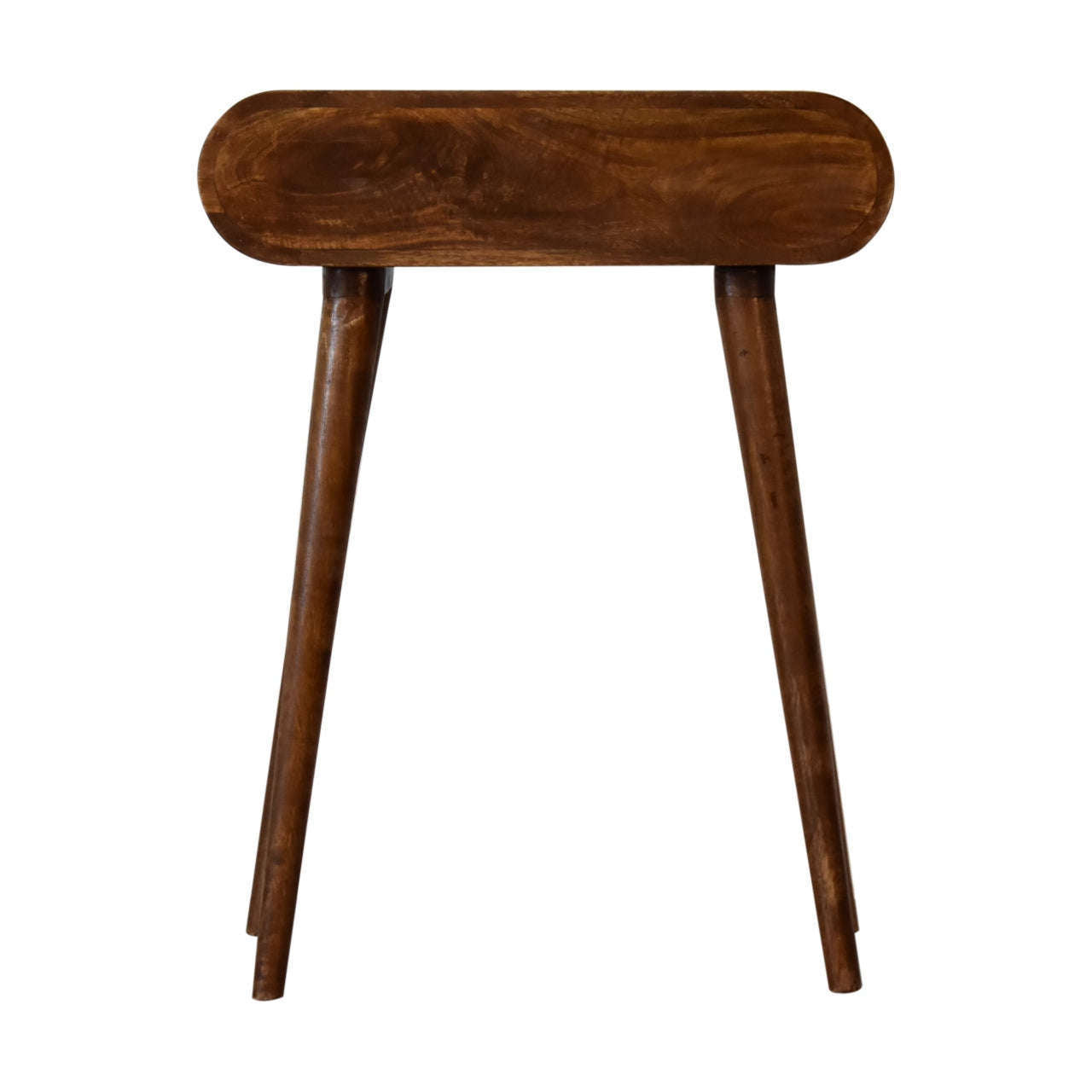 Ashpinoke:Mini Rounded Mini Chestnut Console Table-Console and Hall Tables-Artisan